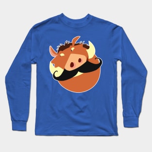 Pumbaa with Mustache Long Sleeve T-Shirt